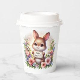 Niedlich Osterhase Osterfest Pappbecher