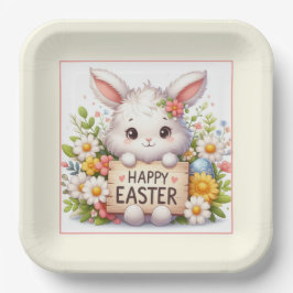 Niedlich Osterhase Osterfest Pappteller