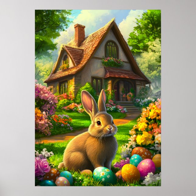 Niedlich Osterhase Poster (Vorne)