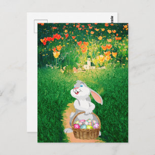 Niedlich Osterhase Postkarte