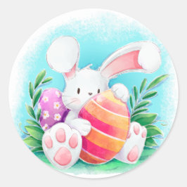 Niedlich Osterhase | SIEGEL Runder Aufkleber