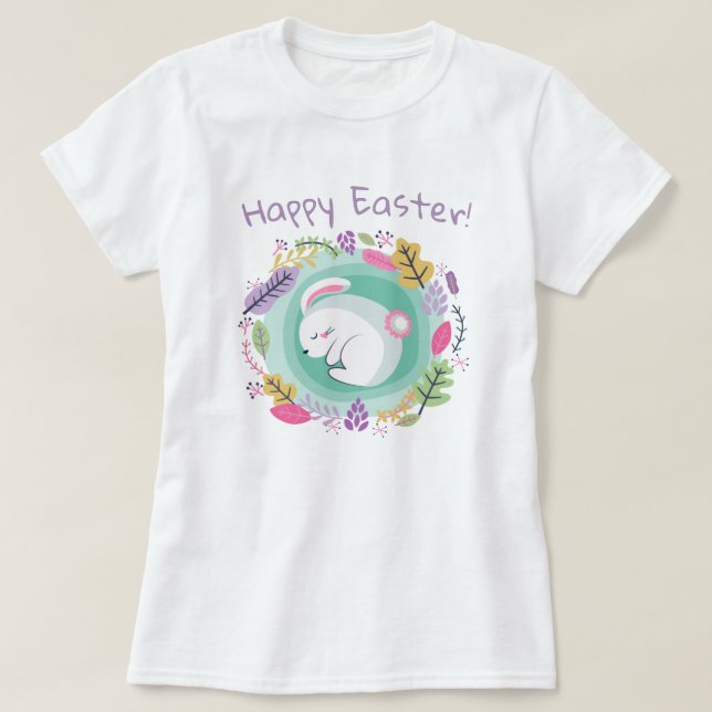 Niedlich Osterhase T-Shirt (Design vorne)