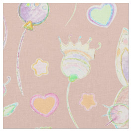 Niedlich Osterhase und Blume Muster Wasserfarbe Stoff