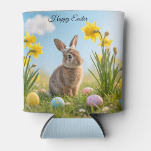 Niedlich Osterhase und Daffodin Dosenkühler