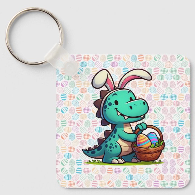 Niedlich, Osterhasen-Dinosaurier Schlüsselanhänger (Vorderseite)