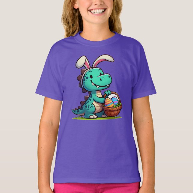 Niedlich, Osterhasen-Dinosaurier T-Shirt (Vorderseite)