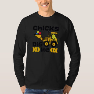 Niedlich Osterhühner Dickicht Me Bulldozer Ostern T-Shirt