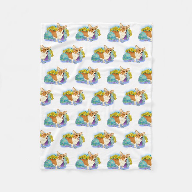 Niedlich-Osterkorgi Fleecedecke (Vorderseite)