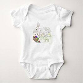 Niedlich Ostern Bunny Colorful Ostereier Baby Strampler