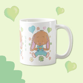 Niedlich Ostern Bunny Kid Kakao Tasse mit Namen