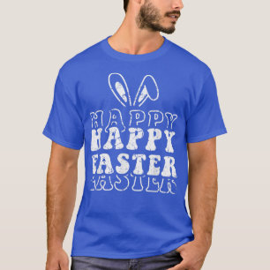 Niedlich Ostern Bunny Oars Retro Happy Oster T-Shirt
