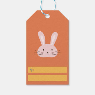 Niedlich Ostern Bunny Orange Geschenkanhänger