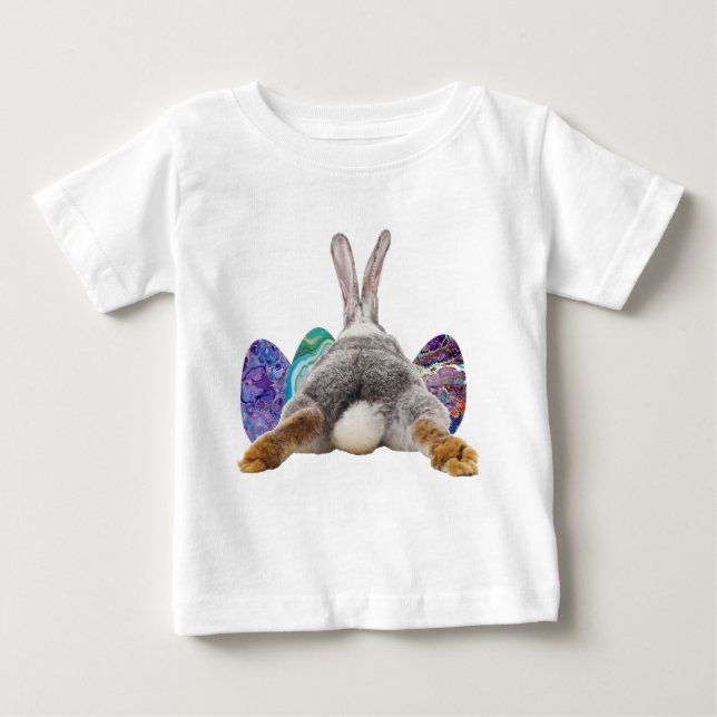 Niedlich Ostern Bunny Rabbit Kindereier Spaß Baby T-shirt (Vorderseite)