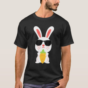 Niedlich Ostern Bunny Rabbit Sonnenbrille Carrots T-Shirt