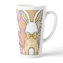 Niedlich Ostern Bunny Trio Pastel Tierdruck, Name