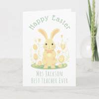 Niedlich Ostern Bunny und Gold Eier Bester Lehrer 