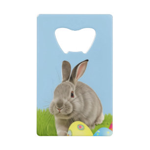 Niedlich Ostern-Bunnyum für eine positive Stimmung Geldbeutel Flaschenöffner