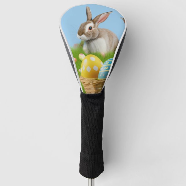 Niedlich Ostern-Bunnyum für eine positive Stimmung Golf Headcover (Vorderseite)