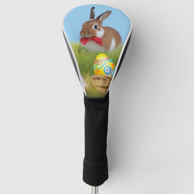 Niedlich Ostern-Bunnyum für eine positive Stimmung Golf Headcover (Vorderseite)