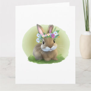Niedlich Ostern-Bunnyum für eine positive Stimmung Karte