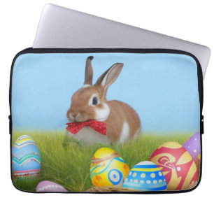 Niedlich Ostern-Bunnyum für eine positive Stimmung Laptopschutzhülle