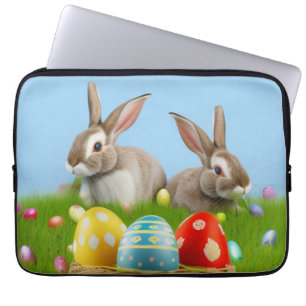 Niedlich Ostern-Bunnyum für eine positive Stimmung Laptopschutzhülle