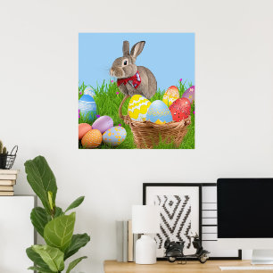 Niedlich Ostern-Bunnyum für eine positive Stimmung Poster