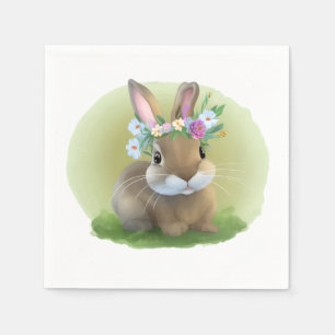 Niedlich Ostern-Bunnyum für eine positive Stimmung Serviette