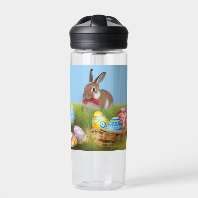 Niedlich Ostern-Bunnyum für eine positive Stimmung Trinkflasche (Vorderseite)