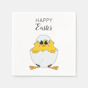 Niedlich Ostern Ei & Chick Happy Oster Serviette
