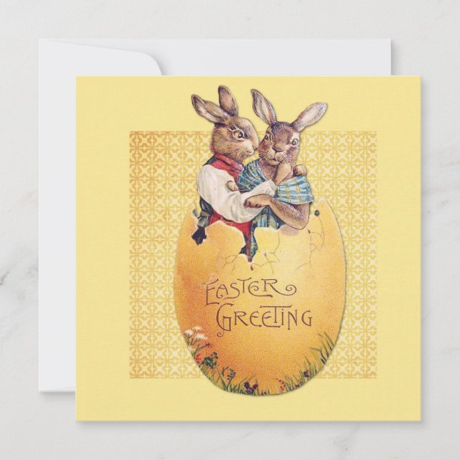 Niedlich Ostern Einladung (Vorderseite)