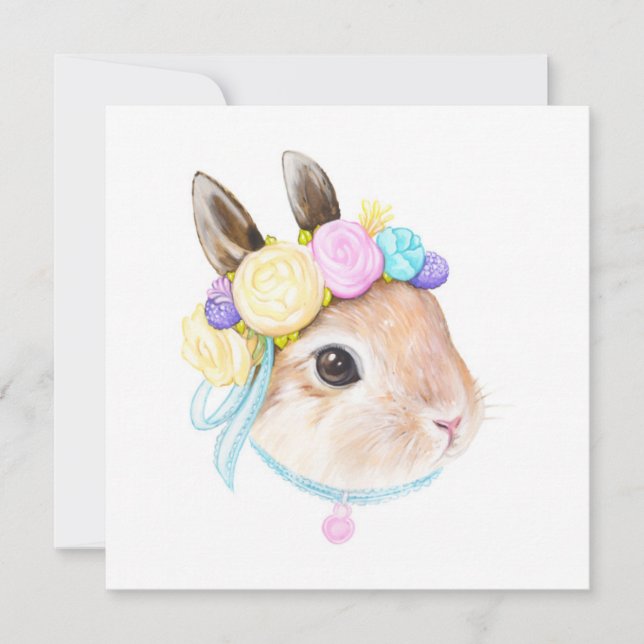 Niedlich Ostern Einladung (Vorderseite)