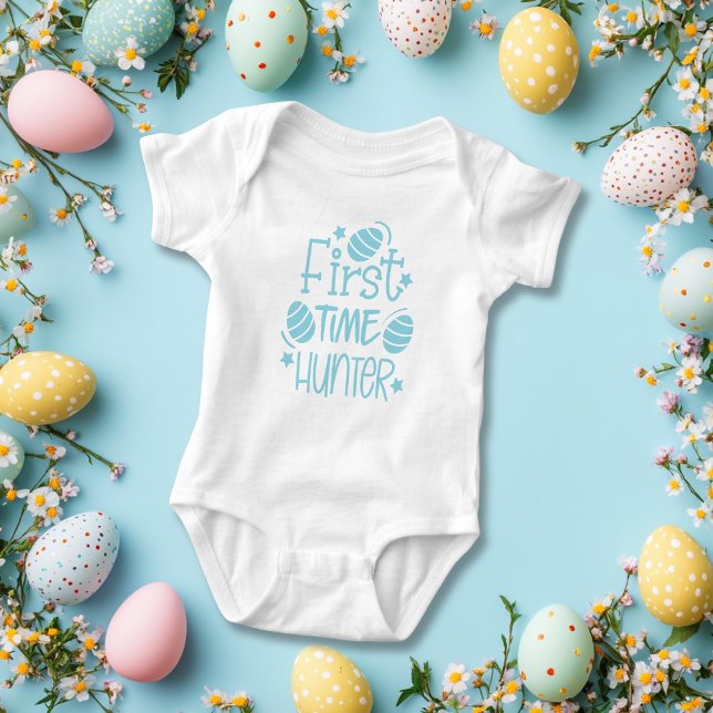 Niedlich Ostern Eizelljäger Baby Strampler (Cute Easter First Time Egg Hunter Baby Bodysuit)