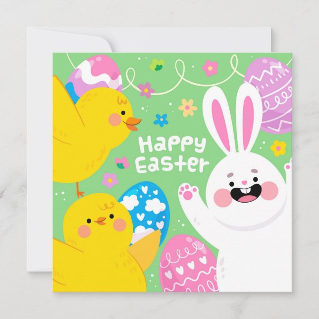 Niedlich Ostern Feiertagskarte (Vorderseite)