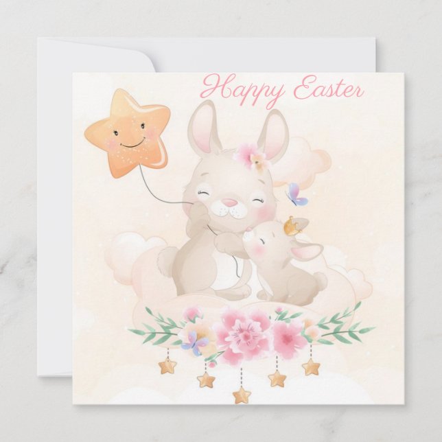 Niedlich Ostern Feiertagskarte (Vorderseite)