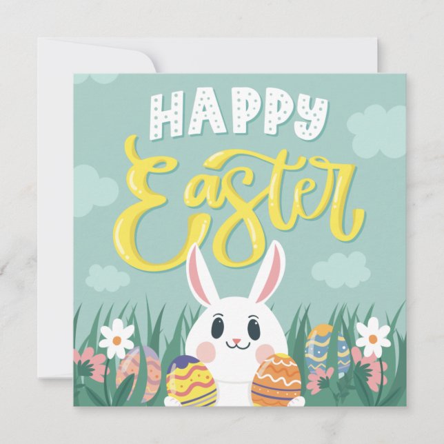 Niedlich Ostern Feiertagskarte (Vorderseite)