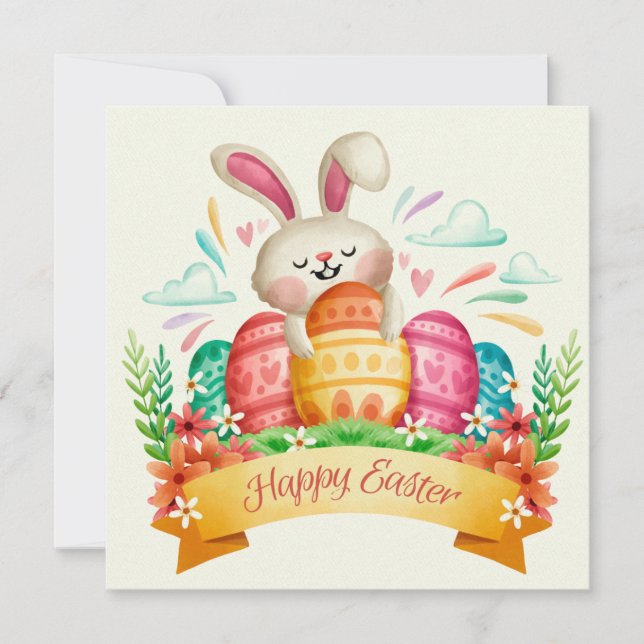 Niedlich Ostern Feiertagskarte (Vorderseite)