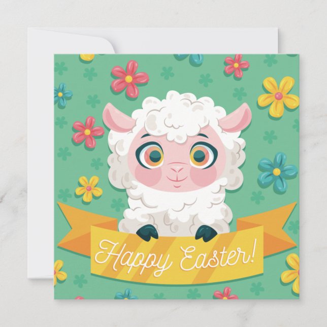 Niedlich Ostern Feiertagskarte (Vorderseite)