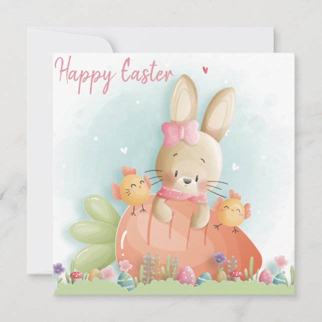 Niedlich Ostern Feiertagskarte (Vorderseite)