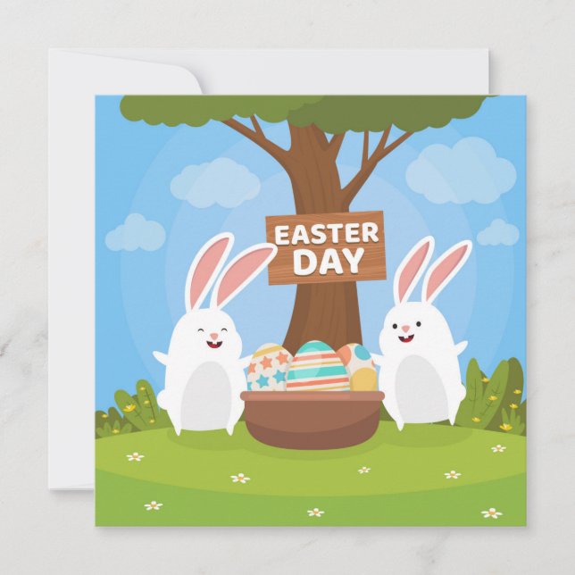 Niedlich Ostern Feiertagskarte (Vorderseite)