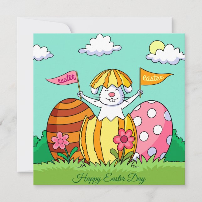 Niedlich Ostern Feiertagskarte (Vorderseite)