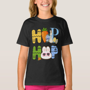 Niedlich Ostern "HOP HOP HOP" Bunny & Carrot Sprin T-Shirt