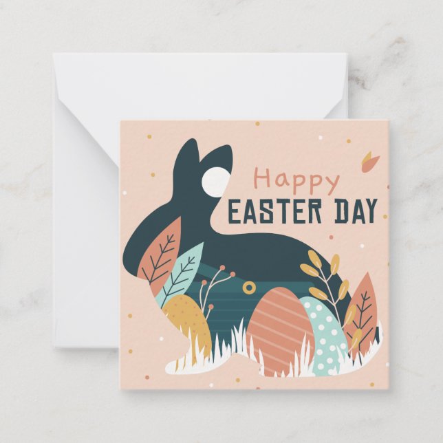 Niedlich Ostern Mitteilungskarte (Vorderseite)