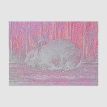 Niedlich Ostern Weißrosa Bunny Rabbit Holzkunst