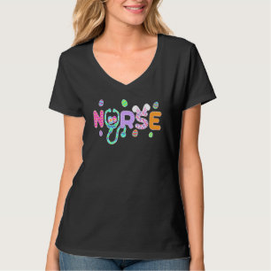 Niedlich Osternurse Bunny Oars Happy Ostereier Ou T-Shirt