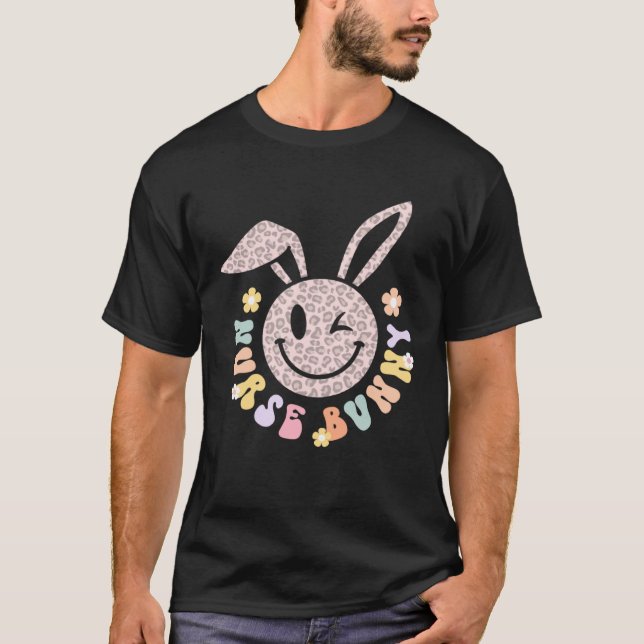Niedlich Osternurse Bunny Oars Happy Ostereier Ou  T-Shirt (Vorderseite)