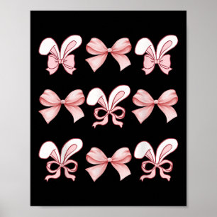 Niedlich Ostersonnengesicht Coquette Bow Osterfeie Poster