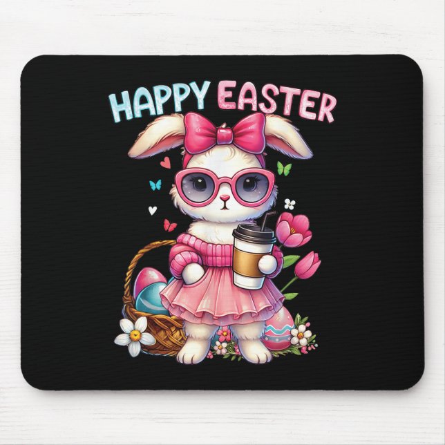Niedlich Ostersonnige Drink Eiskaffee Osterbühne W Mousepad (Vorne)