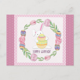 Niedlich Ostersonnige Rabbit Polka Dots Postkarte