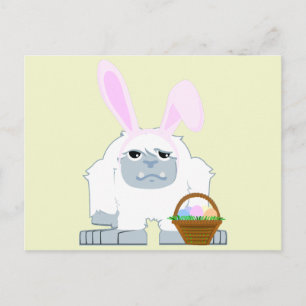 Niedlich OsterYeti Feiertagspostkarte